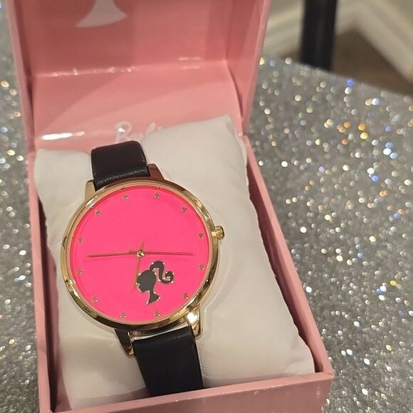 Barbie Logo Head Accutime Buckle Band Watch